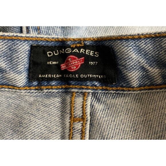 Vintage American Eagle Dungarees Light Blue Denim Jeans Mens Size 30 x 32 - Picture 6 of 6